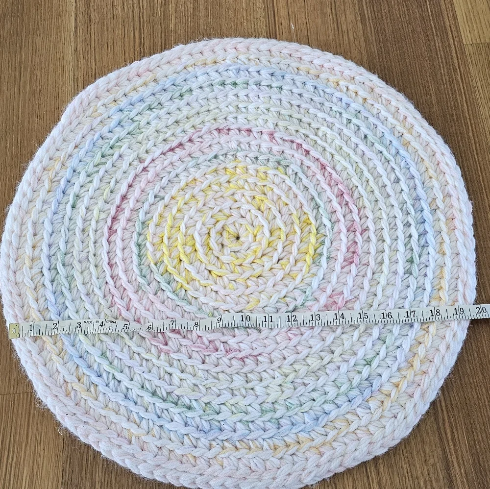 Multicolor Round Crochet Placemat